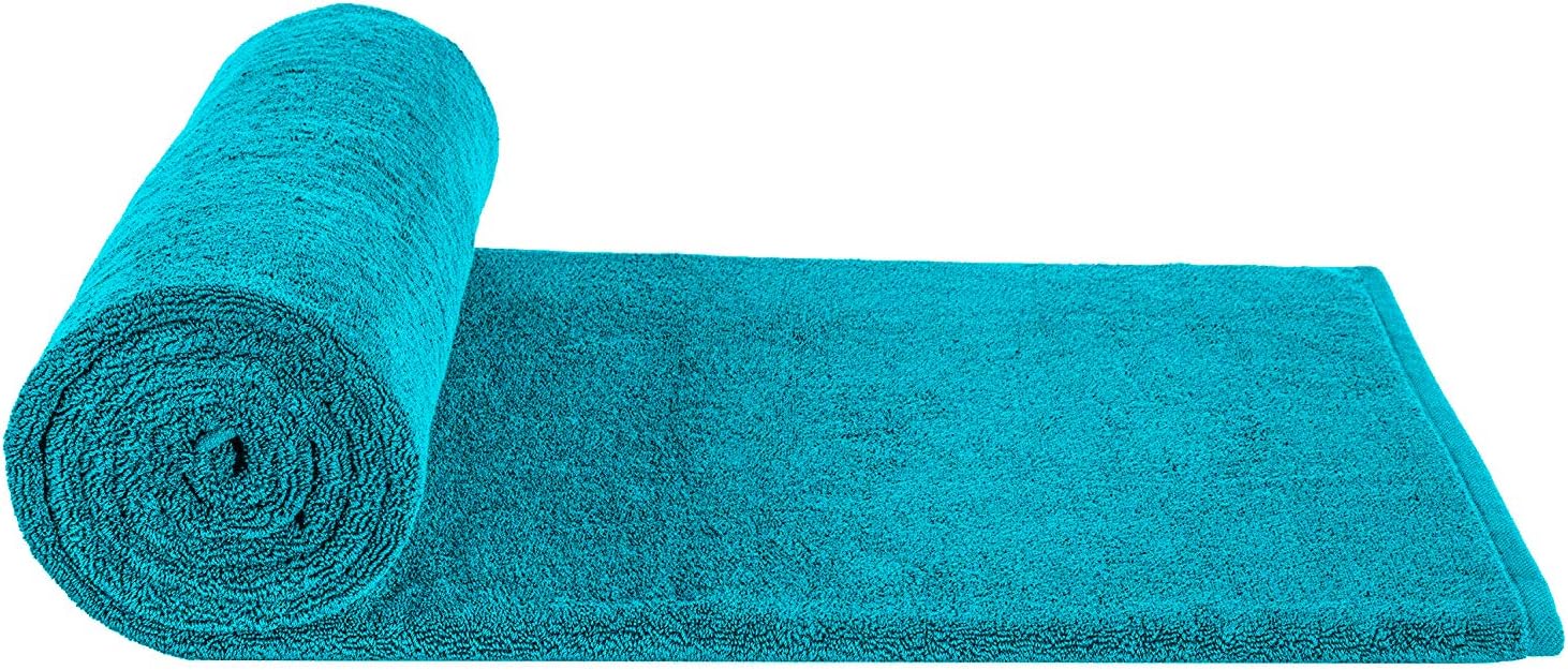 American Bath Towels, Soft & Absorbent Oversized 40x80 Ringspun Genuine Cotton 650 GSM Premium Hotel & Spa Quality Turkish Bath Sheet Towel, Aqua Blue: Kitchen & Dining
