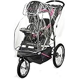 Baby Stroller Rain Cover - Weatherproof Shield to Safeguard Your Child from Wind and Rain. Universal Size, Mesh Material for 