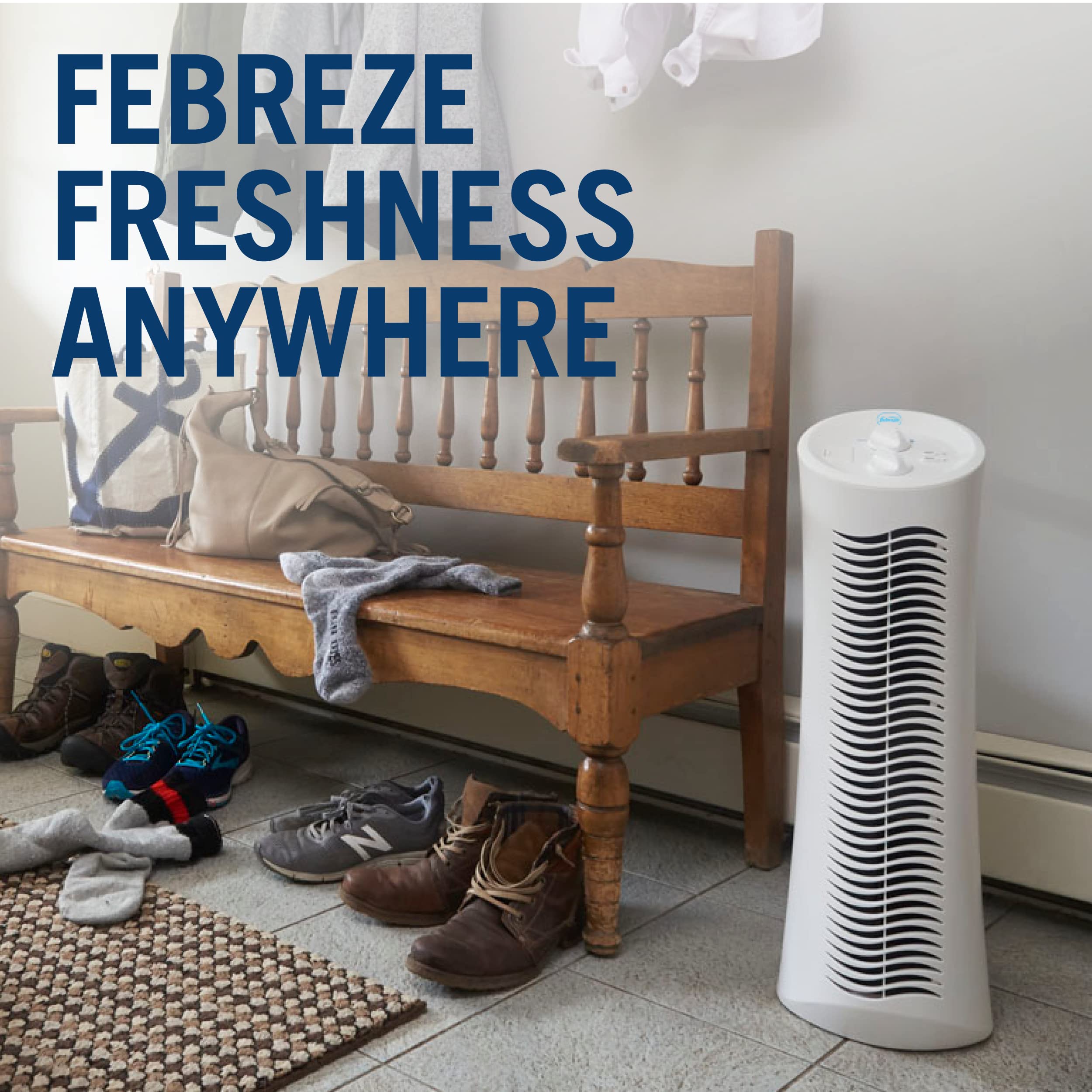 Febreze HEPA-Type Tower Air Purifier, Medium to Large Room, White, FHT190W