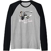 Attack on Titan Season 3 Levi Jump Attack Anime Raglan Baseball Tee