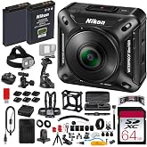 Nikon KeyMission 4K 360 Action Camera Bundle | For Travel, Sports | Waterproof + More