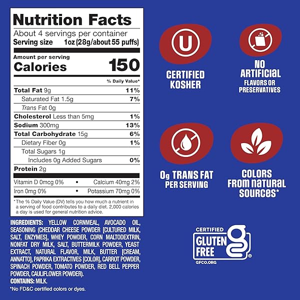 SENSIBLE PORTIONS GARDEN VEGGIE PUFFS, MAC N’ CHEESE, 3.75 OZ