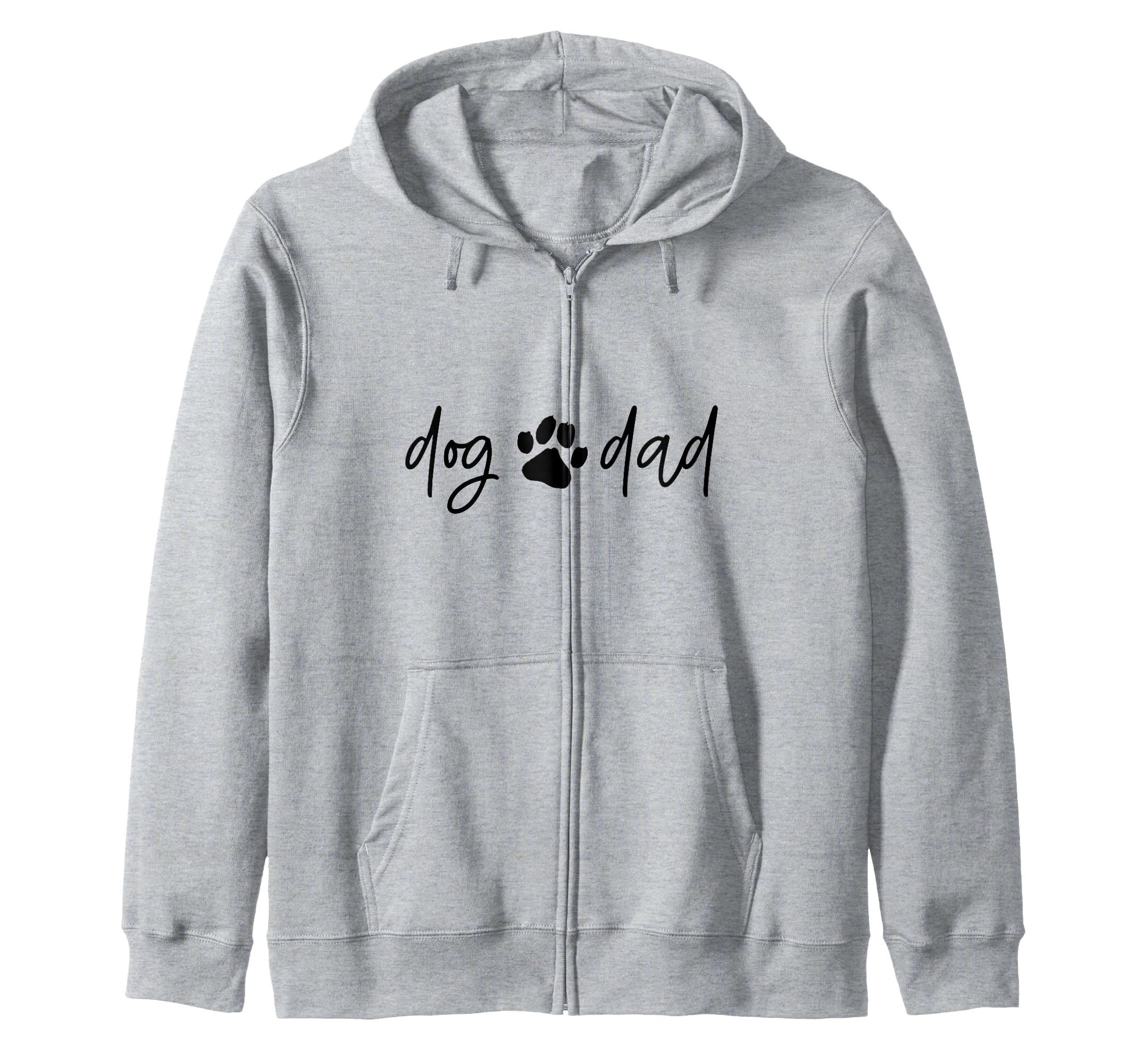 DOG DAD Paw Print Pet Owner Meme Zip Hoodie
