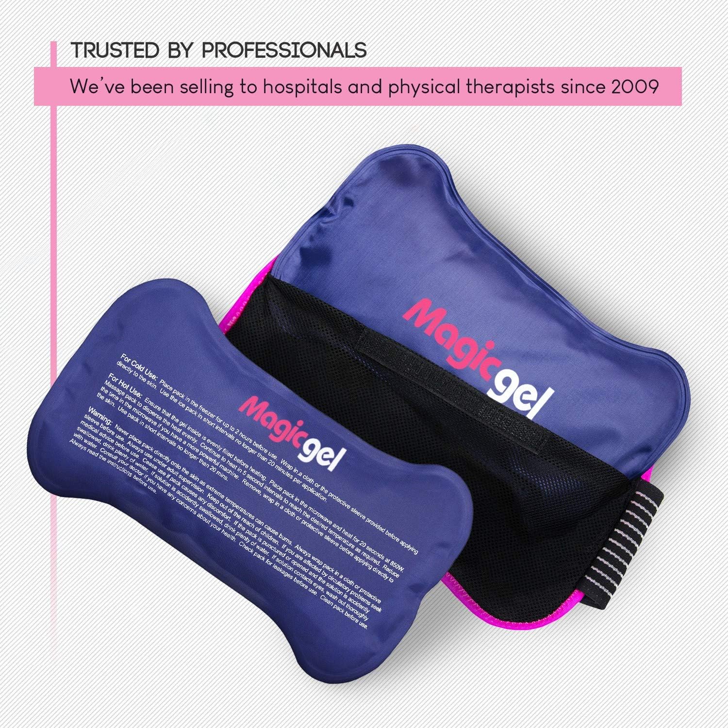 Reusable Ice Packs for Injuries and Pain Relief - Hot and Cold Pack for Cold Compress & Premium wrap to fit Any Body Part (Knee, Ankle, Hip, Back etc): Health & Personal Care