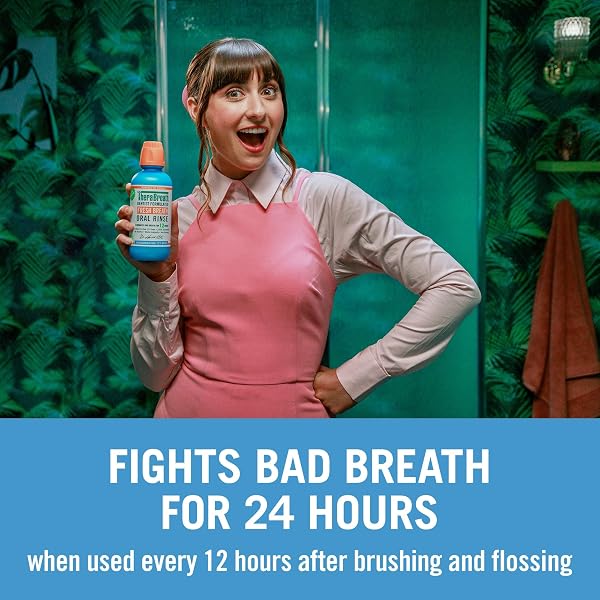 THERABREATH FRESH BREATH MOUTHWASH, ICY MINT FLAVOR, ALCOHOL-FREE, 16 FL OZ (PACK OF 2)