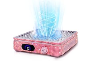 XISZMOG Nail Dust Collector, Corded Powerful Suction Dust Collector for Nail Tech with 10 Speed Levels, Low Noise Nail Fan Dust Collector for Professional Salon & Home, Detachable & Easy to Clean