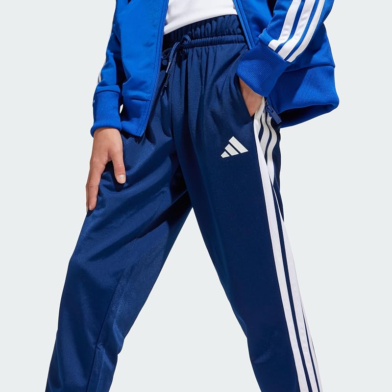 Unisex Kids Seasonal Essentials Tiberio 3 Stripes Tricot Royal Blue/White/Glow Blue 13-14 Years 13-14 Years