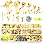 MAPVOLUT 372 PCS Picture Hanging Kit, with Sawtooth Picture Hangers, Heavy Duty Frame Mirror Hanging Hardware, Picture Hangin