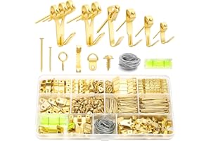 MAPVOLUT 372 PCS Picture Hanging Kit, with Sawtooth Picture Hangers, Heavy Duty Frame Mirror Hanging Hardware, Picture Hangin
