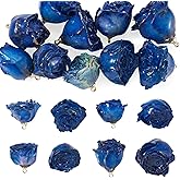 Craftdady Rose Flower Charms Plastic Flower Pendants Colorful Floral Charms for Valentines Day Gifts DIY Earrings, Bracelets, Necklaces Jewelry Making