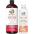 MaryRuth Organics Daily Liquid Multivitamin for Women, Men, & Kids and Gray Guard Liposomal, 2-Pack Bundle for Immune Support, Metabolism, Skin Health, Natural Hair Color Overall Health, Vegan