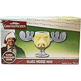 National Lampoon’s Christmas Vacation Griswold Moose Mugs – Holiday Drinkware Set, Movie Collectible Cups, Gag Gift, White Elephant for Adults Kids and Family - 8 oz glass