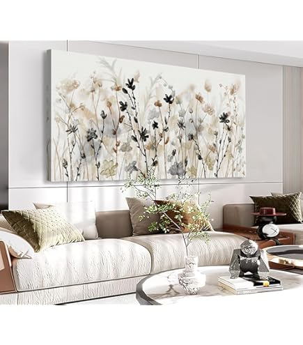 Amazon.com: VEAEE Blue Hydrangea Botanical Canvas Prints Painting