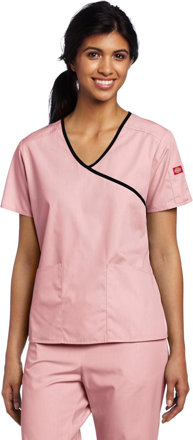 Dickies Scrubs Women's Mock Wrap Top Amazon.co.uk Clothing