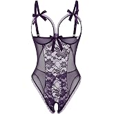 Avidlove Sexy Lingerie for Women One Piece Lace Babydoll Sleepwear Bodysuit