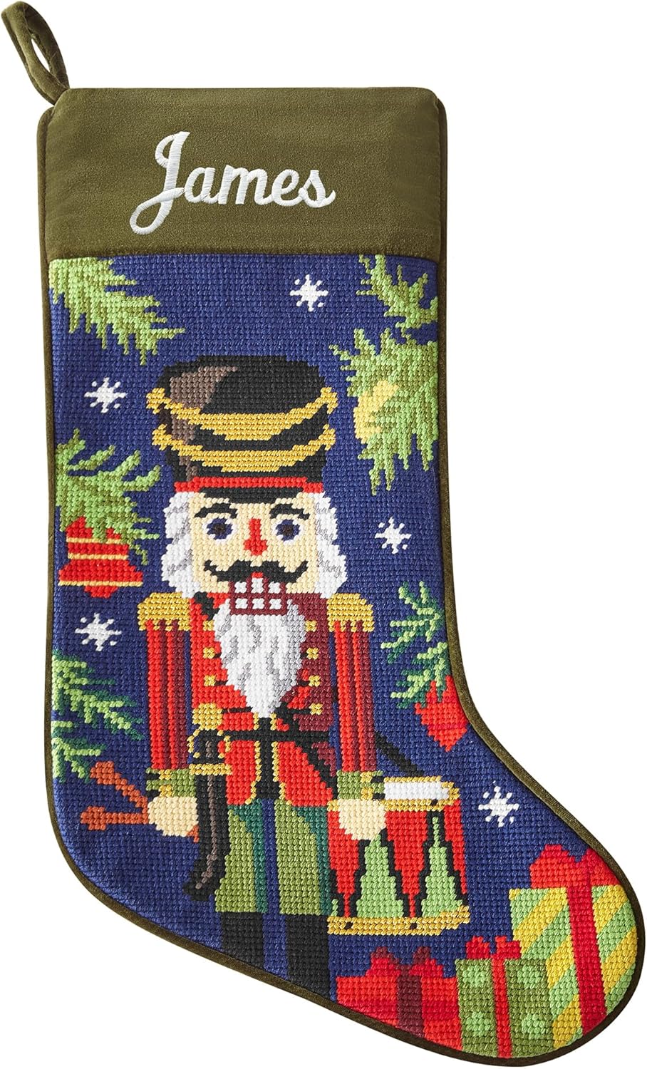 Stockings & Holders - Let's Make Memories Personalized Needlepoint Christmas Stocking - Embroidered Family Stockings - Old-Fashioned Christmas Décor - Mantel Décor - 8