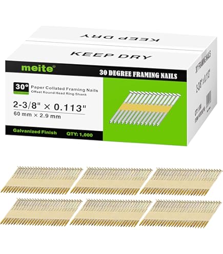 Paslode, Framing Nails, 650603, 30 Degree RounDrive Brite, 2