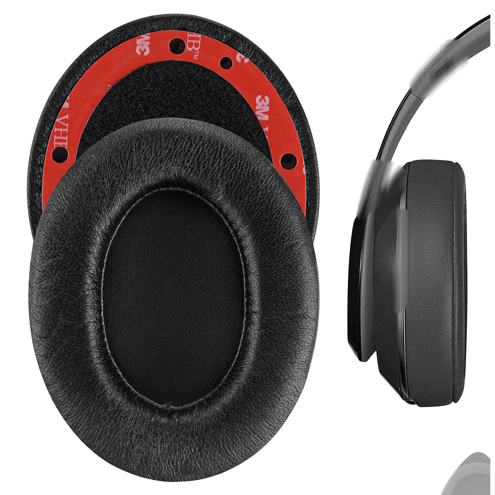 Geekria Elite Sheepskin Replacement Ear Pads for Beats Studio 3 Wireless (A1914) Headphones Ear Cushions, Repair Parts (Black)