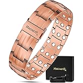 MagnetRX® 3X Strength Copper Bracelet – 99.9% Pure Copper Bracelets for Men with Magnets – Premium Fold-Over Clasp and Adjustable Bracelet Length with Included Sizing Tool (Legacy)