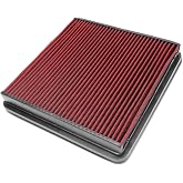 DNA Motoring AFPN-140-RD Clean Air Washable Drop In Panel Air Filter [Compatible with 09-17 F-150/09-16 F-250 F-350/09-15 F-450/09-15 F-550 SD / 07-17 Expedition / 07-17 Navigator ]