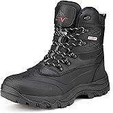 NORTIV 8 Men's Insulated Waterproof Construction Rubber Sole Winter Snow Ski Boots