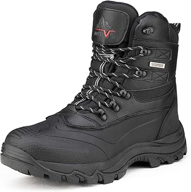Nortiv 8 men's insulated waterproof hiking winter snow boots Clearance