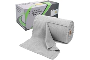 Geesebuy 80 Pack Microfiber Cleaning Cloth,12" x 12" Microfiber Cleaning Cloth Microfiber Towels Roll Can be Reusable for Car,House,Kitchen,Garage(Grey)