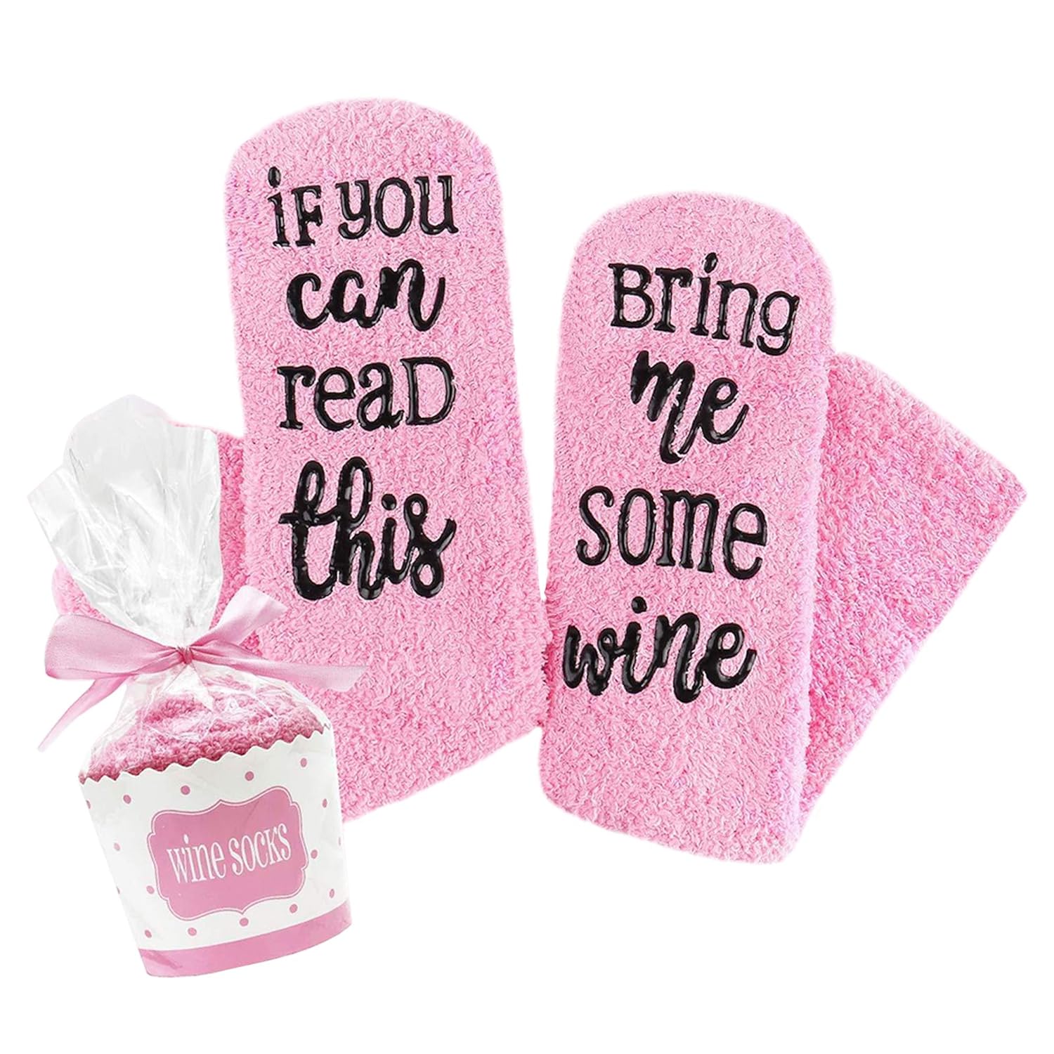 Funny Accessory For Her Pink Present For Wife Women Wine Socks With Cupcake Gift Packaging Gifts With If You Can Read This Socks Bring Me Some Wine Phrase Wine Accessories Kitchen Funny Accessory For Her Pink Present For Wife Women Wine Socks With Cupcake Gift Packaging Gifts With If You Can Read This Socks Bring Me Some Wine Phrase Wine Accessories Kitchen