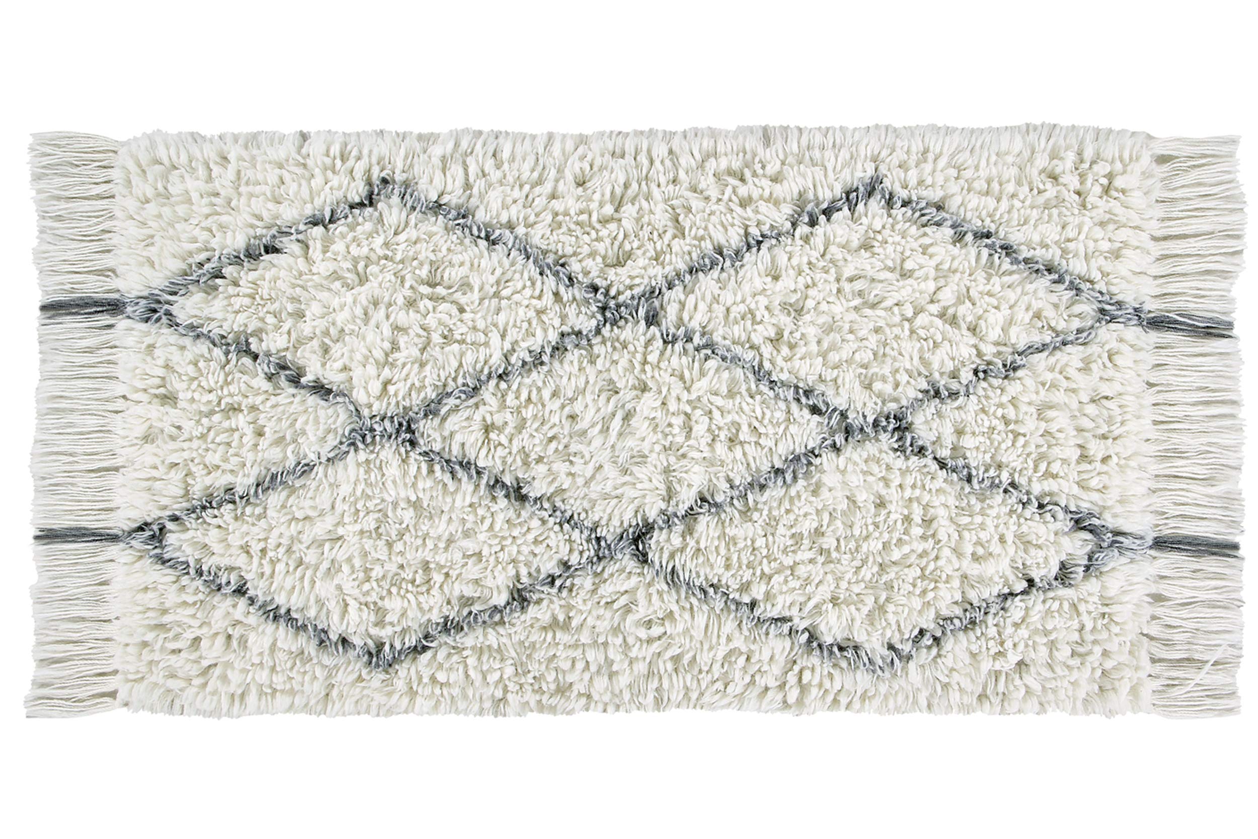Lorena CanalsWoolable Rug Berber Soul - Natural, Charcoal - Pile: 100% Wool | Base: Recycled Cotton - 2' 7" x 4' 7"