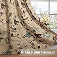 H.VERSAILTEX Vintage Rustic Style Printed Design Room Darkening Blackout Curtain Panels with Antique Grommet Top, Set of 1 Panel, W52 x L96 inch - Brown and Blue Pattern