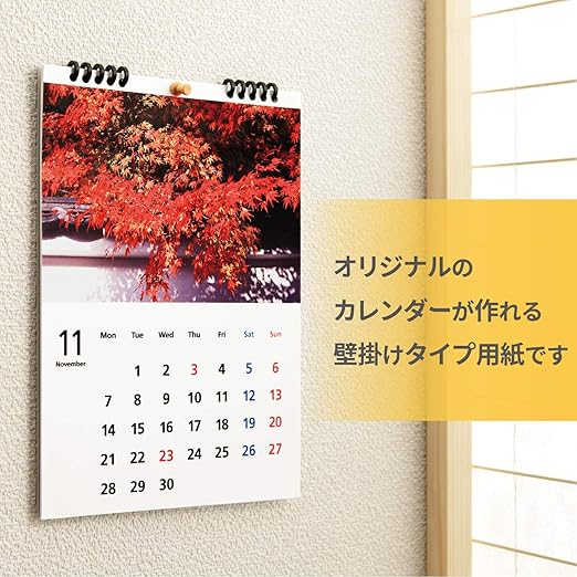 Amazon エレコム 手作りカレンダー 壁掛けタイプ サイズ 光沢紙 縦 1セット 用紙13枚入り Edt Cala4lk 文房具 オフィス用品 文房具 オフィス用品