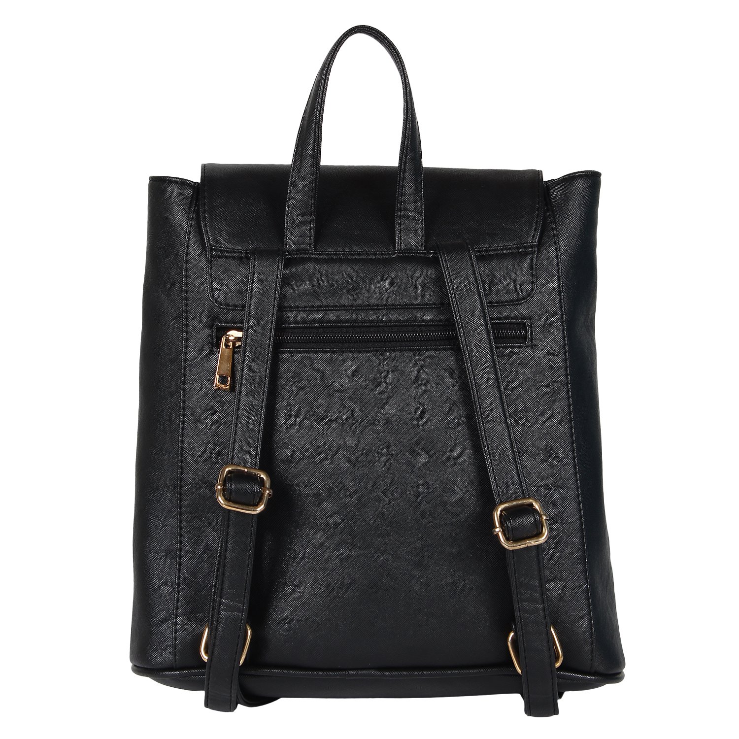 lychee bags women's black pu cadence backpack