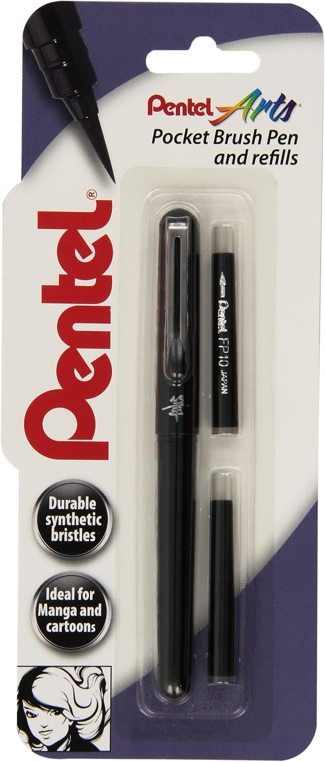 Pentel XGFKP/FP10A Brush Pen con due ricariche, inchiostro nero Amazon.it Cancelleria e