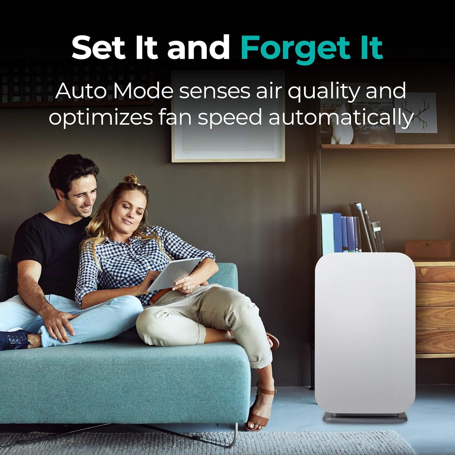 Alen BreatheSmart 45i Air Purifier with Smart Sensor for Large Rooms up to 800 Sqft, Removes Allergens, Pollen, Dust, Dander, while Eliminates Bacteria, Germs, Mold, Odors, in Espresso: Home & Kitchen