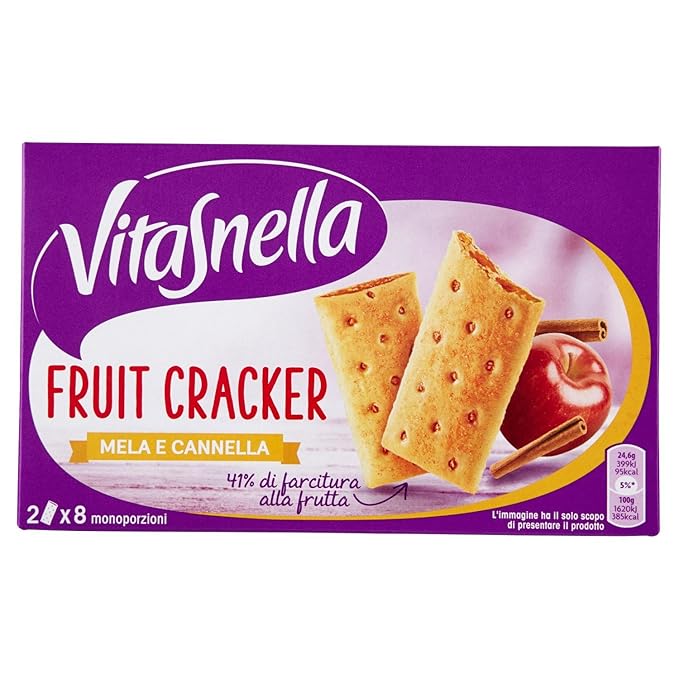 Vitasnella Fruit Cracker, Mela e Cannella 8 Monoporzioni Amazon.it