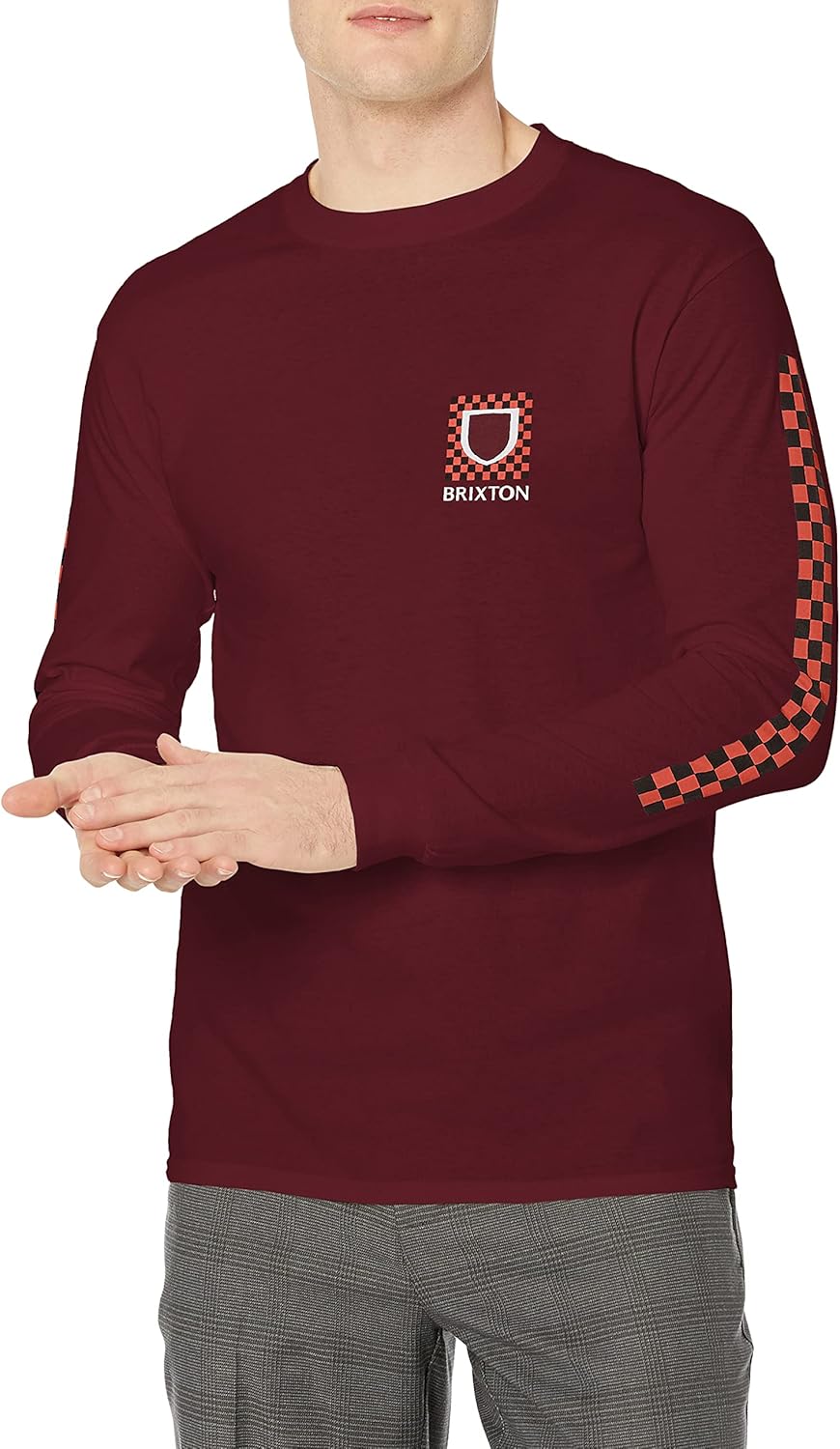 BRIXTON Men's Beta Checkers L/S Stt Shirt : Amazon.co.uk: Clothing
