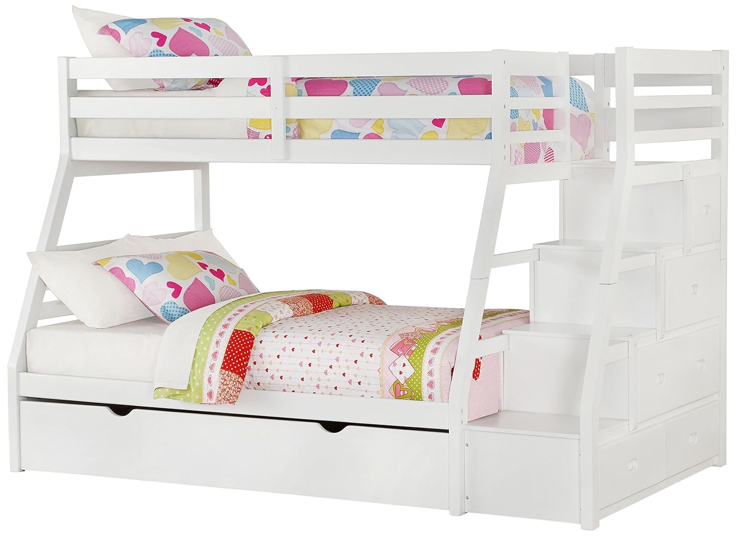 Acme Jason Bunk Bed with Storage Ladder, Twin Over Full