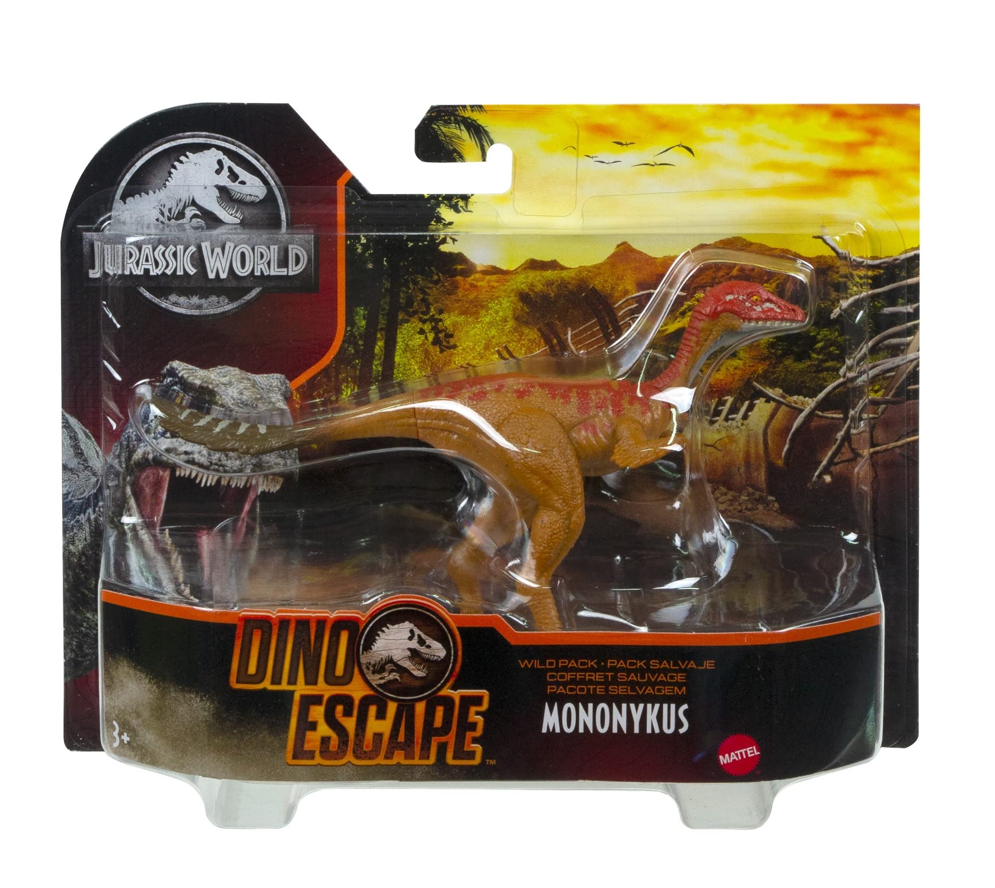 Mattel Jurasic World Mod Sdos. Wild Dinosaur Articulated Figure with Sound
