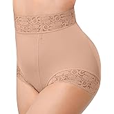 SHAPELLX Shapewear for Women Tummy Control Short Faja Body Shaper Compression Panties Mid Waisted Briefs Lace Underwear