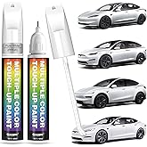 [2-PACK] Pearl White Multi-Coat(PPSW) for Tesla Model Y/3/X/S Car Touch Up Paint,Pro-Grade Quick Drying-Mirror Polish Effect,Quick & Easy Premium Car Scratch Remover,Easy to Use