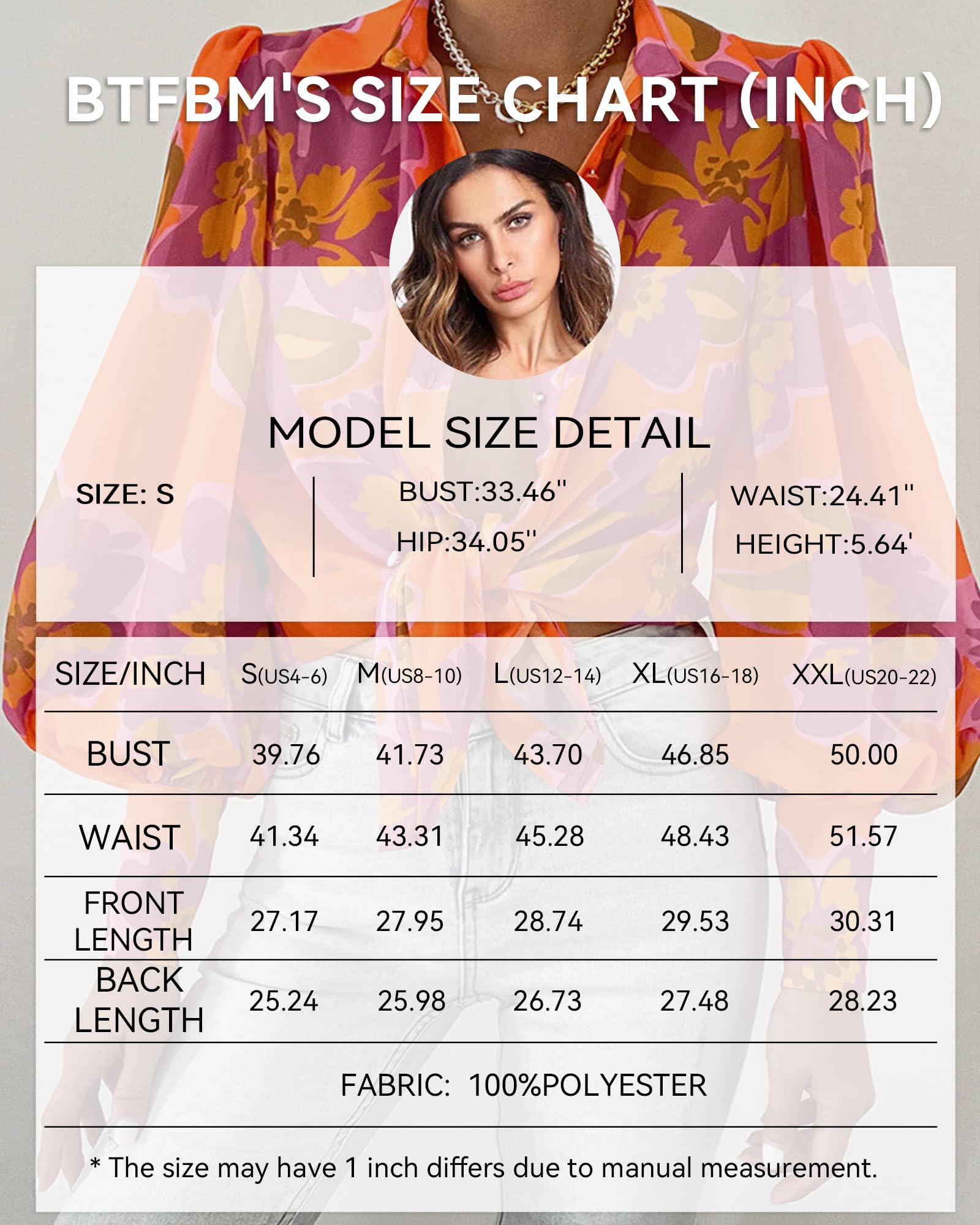 BTFBM Women Fashion Button Down Shirts V Neck Printed Solid Boho Long Sleeve Blouses Dressy Casual Summer Fall Tops