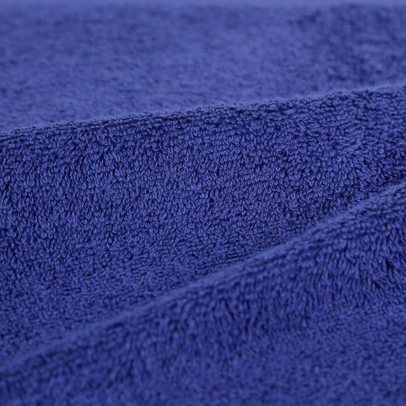 Drap de Bain Grande Taille - 100% Coton Anti-décoloration, Ultra Doux et Absorbant - 70 x 140 cm, Bleu Royal, Lot de 2