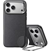 ESR Atelier for iPhone 18 Pro/17 Pro Case with Flex Stand, Black | Soft-Touch Silicone Leather, Camera Kickstand, Compatible with MagSafe, 3X Military-Grade Protection, Camera Control