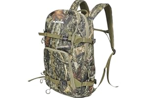 HUNTPAL Hunting Backpack, Waterproof Camo Hunting Daypack with Storage Pockets, Long-Lasting Bag for Rifle Shotgun Bow Gun (Medium)