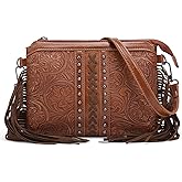 SENDEFN Fashion Women Fringe Crossbody Handbag PU Leather Hobo Bag Tassel Purse Vintage