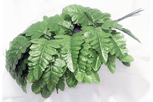 SILK BLOOMES 24 Artificial Silk Green Fern Leaf Picks for Floral Arranging, Crafting and Creating