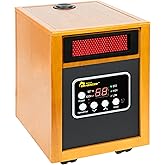 Dr. Infrared Heater DR-968H Indoor Portable Space Heater with Humidifier, 1500-Watt, Cherry