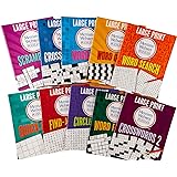 Large Print Merriam-Webster Puzzles 10 Booklet Set (Brain Games Large Print)