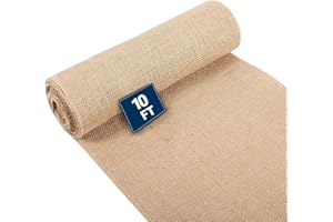 ProYard Natural Burlap Fabric Roll - Garden Plant Cover, Jute Material, 40" x10ft, for Rustic Decor, Gardening, Weed Barrier, Plant Wrapping (5 x 5 Weave)