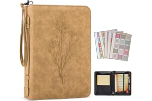 MOSLA PU Leather Bible Covers Case for Men Women Bible Case Large Waterproof Bible Protective with Handle, Bible Carrier Tote Bags with Christian Bible Accessories Gifts (Brown 14#, M)